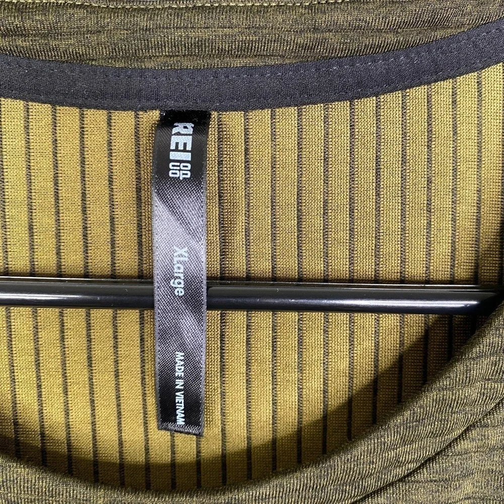 REI Active Pursuits Long Sleeve Crew Olive Green Shirt Mens XL Zip Pocket 140873